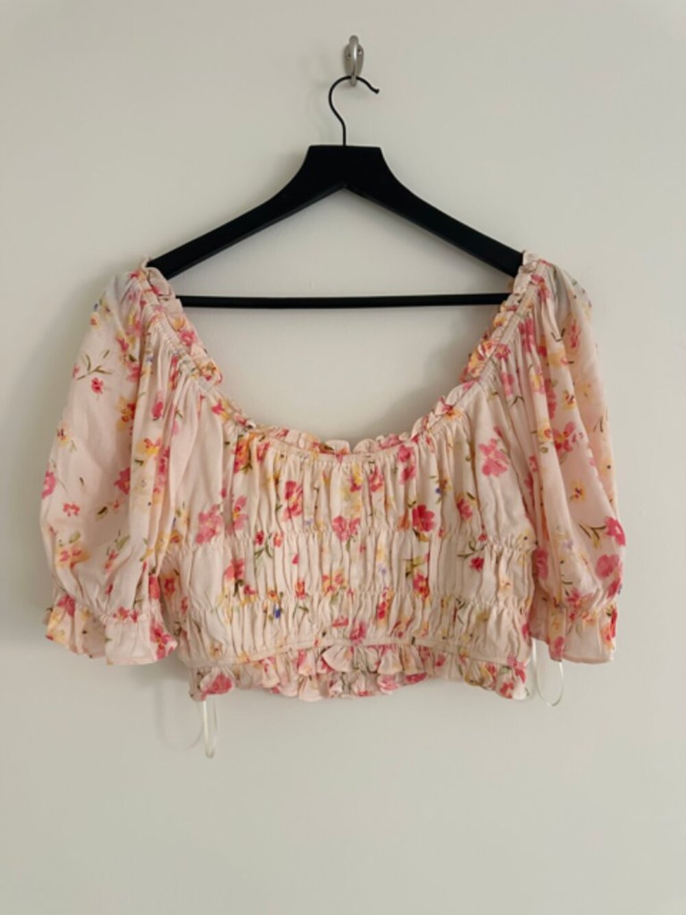 Sky to Moon Floral Milkmaid Blouse Size M